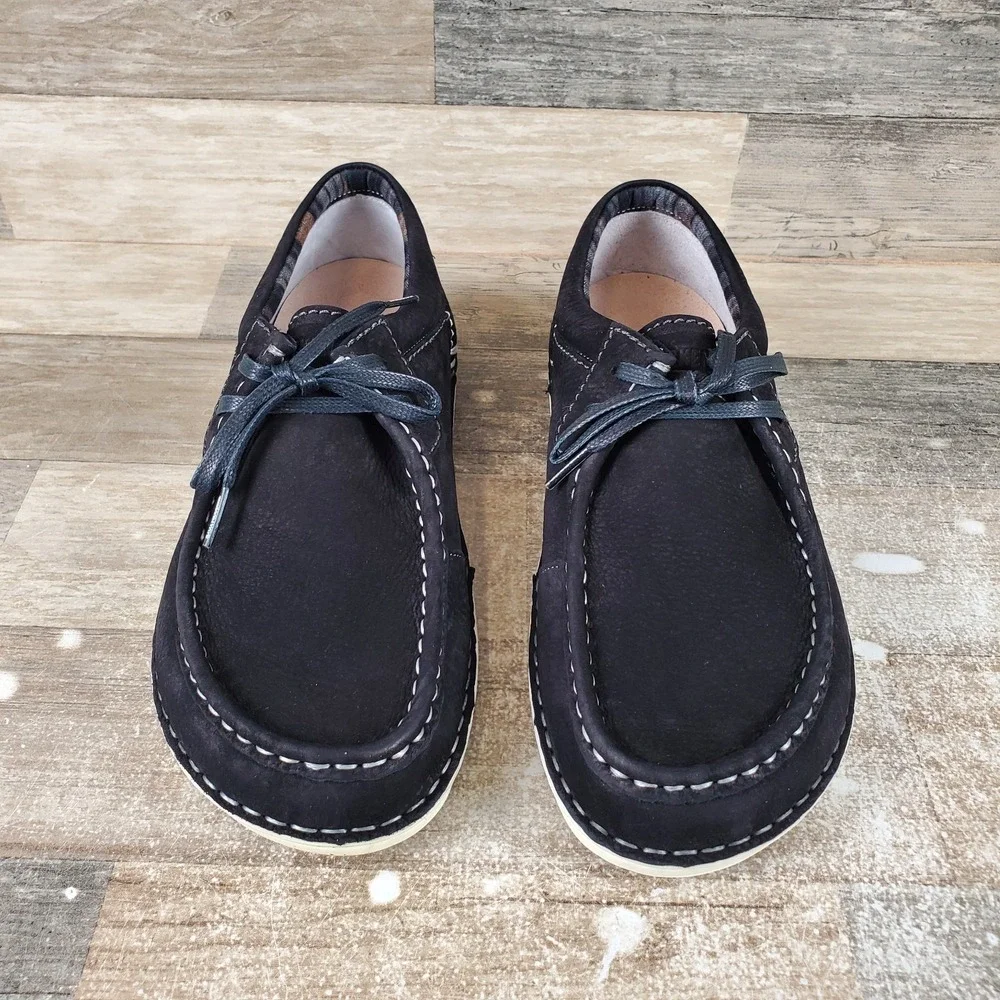 Birkenstock Pasadena Mens Shoes Sz 10 Casual Black Suede Leather Lace Up Loafers
